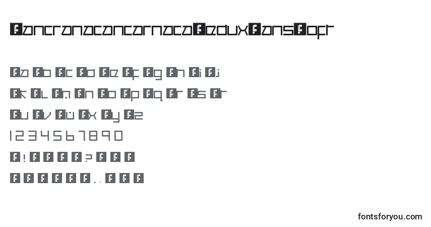 Fuente CancranacancarnacaReduxSansSoft - alfabeto, números, caracteres especiales