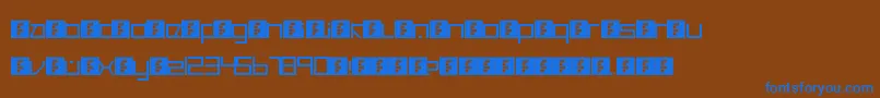 フォントCancranacancarnacaReduxSansSoft – 茶色の背景に青い文字