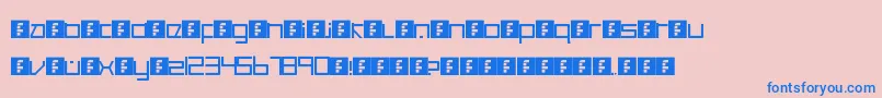 フォントCancranacancarnacaReduxSansSoft – ピンクの背景に青い文字