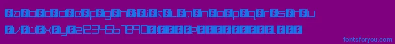 Шрифт CancranacancarnacaReduxSansSoft – синие шрифты на фиолетовом фоне