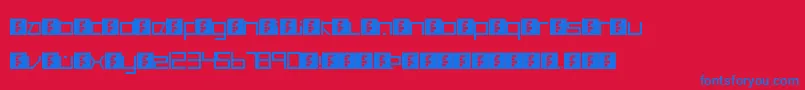フォントCancranacancarnacaReduxSansSoft – 赤い背景に青い文字