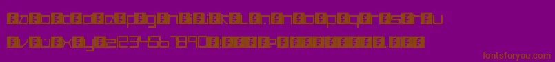 Шрифт CancranacancarnacaReduxSansSoft – коричневые шрифты на фиолетовом фоне