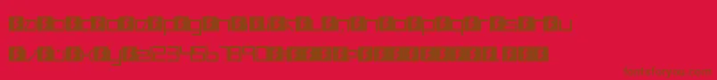 フォントCancranacancarnacaReduxSansSoft – 赤い背景に茶色の文字
