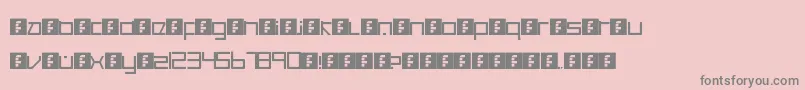 フォントCancranacancarnacaReduxSansSoft – ピンクの背景に灰色の文字