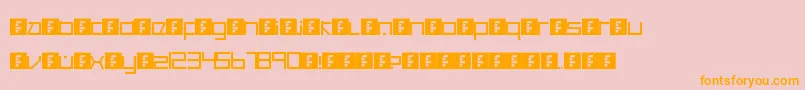 Шрифт CancranacancarnacaReduxSansSoft – оранжевые шрифты на розовом фоне