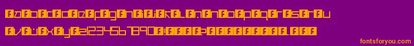 CancranacancarnacaReduxSansSoft Font – Orange Fonts on Purple Background