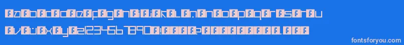 フォントCancranacancarnacaReduxSansSoft – ピンクの文字、青い背景