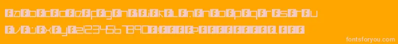 CancranacancarnacaReduxSansSoft-fontti – vaaleanpunaiset fontit oranssilla taustalla