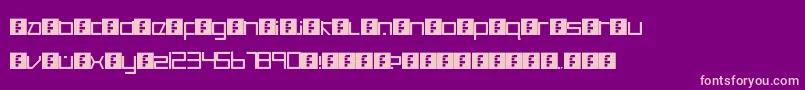 CancranacancarnacaReduxSansSoft-fontti – vaaleanpunaiset fontit violetilla taustalla