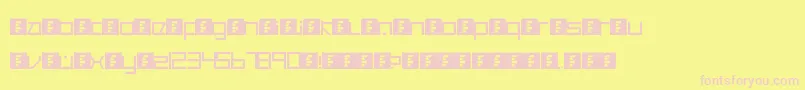 Шрифт CancranacancarnacaReduxSansSoft – розовые шрифты на жёлтом фоне