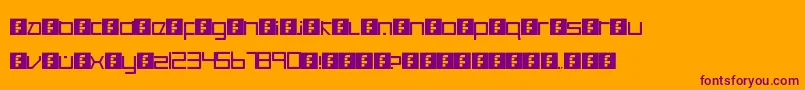 CancranacancarnacaReduxSansSoft-fontti – violetit fontit oranssilla taustalla
