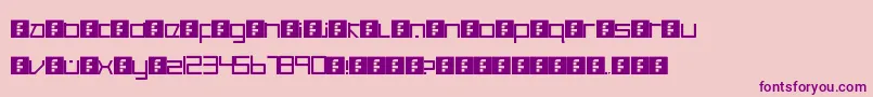 CancranacancarnacaReduxSansSoft-Schriftart – Violette Schriften auf rosa Hintergrund