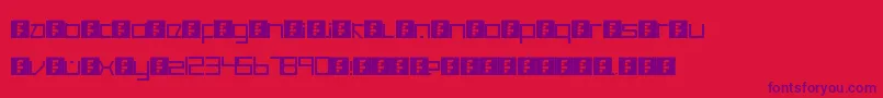 CancranacancarnacaReduxSansSoft Font – Purple Fonts on Red Background