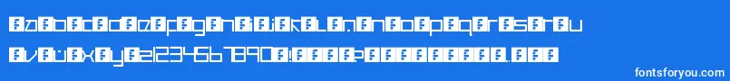 CancranacancarnacaReduxSansSoft-fontti – valkoiset fontit sinisellä taustalla