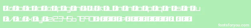 CancranacancarnacaReduxSansSoft Font – White Fonts on Green Background