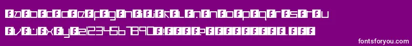 CancranacancarnacaReduxSansSoft Font – White Fonts on Purple Background