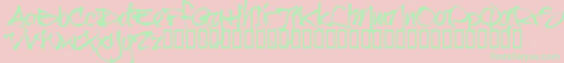 Btctrial Font – Green Fonts on Pink Background