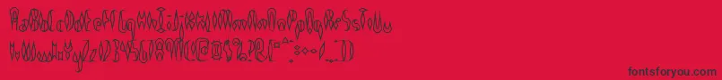 QuillExperimentalOBrk Font – Black Fonts on Red Background