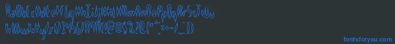 QuillExperimentalOBrk Font – Blue Fonts on Black Background