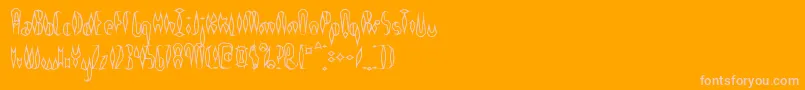 Police QuillExperimentalOBrk – polices roses sur fond orange