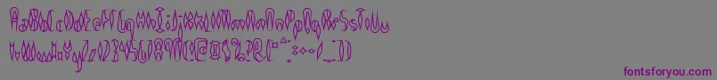 Шрифт QuillExperimentalOBrk – фиолетовые шрифты на сером фоне