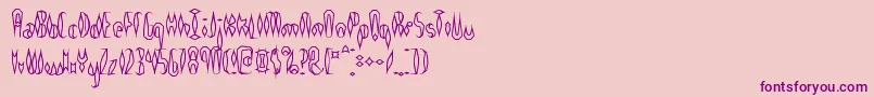 QuillExperimentalOBrk Font – Purple Fonts on Pink Background