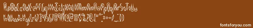QuillExperimentalOBrk Font – White Fonts on Brown Background