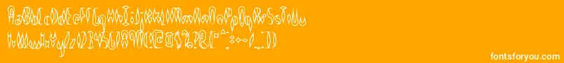 QuillExperimentalOBrk Font – White Fonts on Orange Background