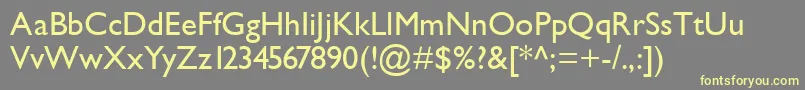 GarrisonLightSansBold Font – Yellow Fonts on Gray Background