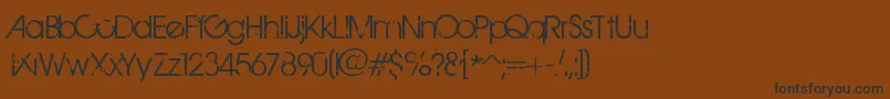 Шрифт BirthOfAHero – чёрные шрифты на коричневом фоне