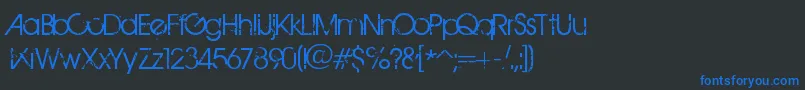 BirthOfAHero Font – Blue Fonts on Black Background