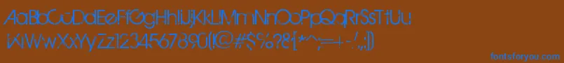 BirthOfAHero Font – Blue Fonts on Brown Background