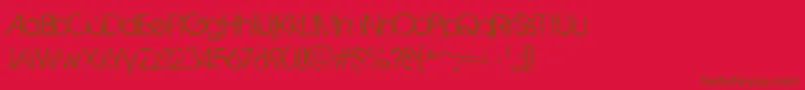 フォントBirthOfAHero – 赤い背景に茶色の文字