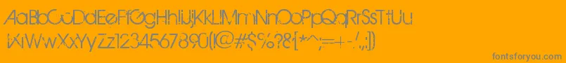 BirthOfAHero-Schriftart – Graue Schriften auf orangefarbenem Hintergrund