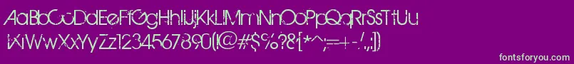 BirthOfAHero Font – Green Fonts on Purple Background