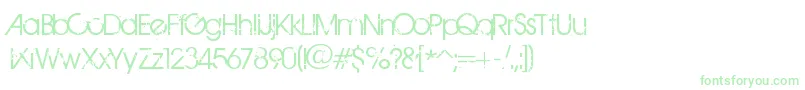 Шрифт BirthOfAHero – зелёные шрифты на белом фоне