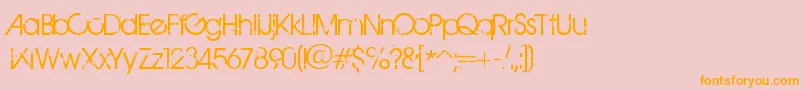 Шрифт BirthOfAHero – оранжевые шрифты на розовом фоне