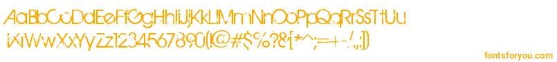BirthOfAHero Font – Orange Fonts on White Background