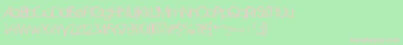 BirthOfAHero-fontti – vaaleanpunaiset fontit vihreällä taustalla