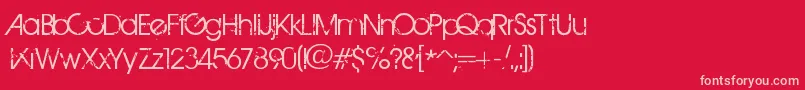 フォントBirthOfAHero – 赤い背景にピンクのフォント
