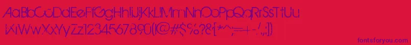 BirthOfAHero Font – Purple Fonts on Red Background