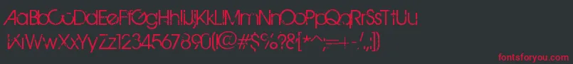 Шрифт BirthOfAHero – красные шрифты на чёрном фоне