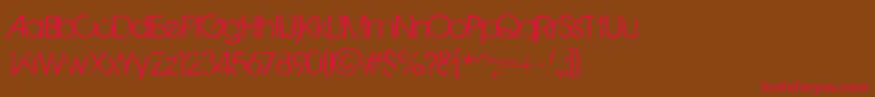 BirthOfAHero-Schriftart – Rote Schriften auf braunem Hintergrund