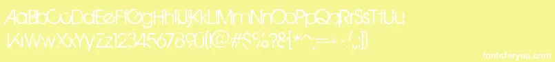 フォントBirthOfAHero – 黄色い背景に白い文字