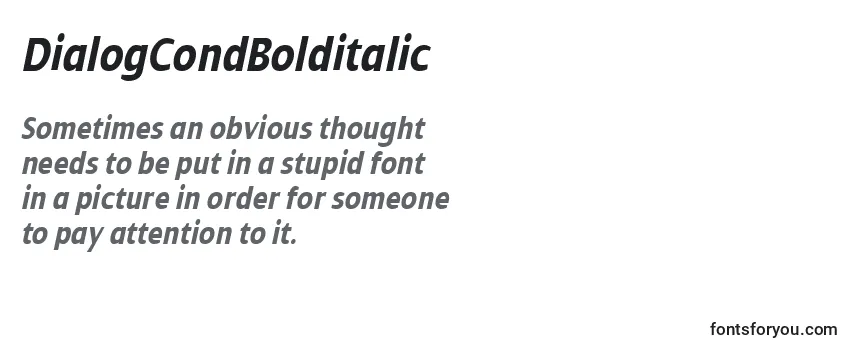 DialogCondBolditalic-fontti