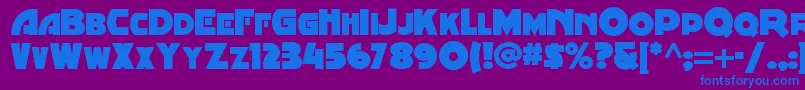 Minstrelposternf Font – Blue Fonts on Purple Background