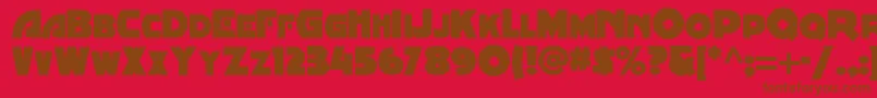 Minstrelposternf Font – Brown Fonts on Red Background