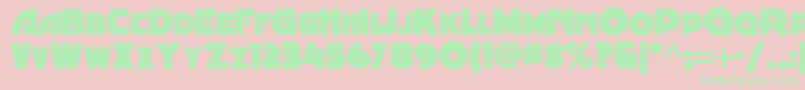 Minstrelposternf Font – Green Fonts on Pink Background