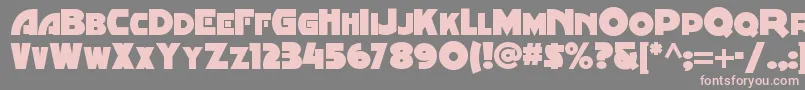 フォントMinstrelposternf – 灰色の背景にピンクのフォント