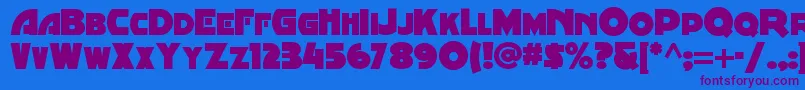 Minstrelposternf Font – Purple Fonts on Blue Background